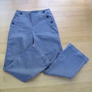 Boden Blue & White Striped Button Up The Southhampton Sailor Jean Size 10 R